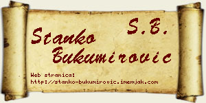 Stanko Bukumirović vizit kartica